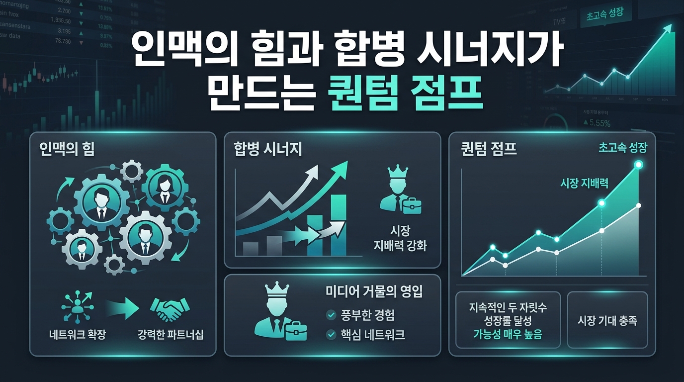 인맥의 힘과 합병 시너지가 만드는 퀀텀 점프