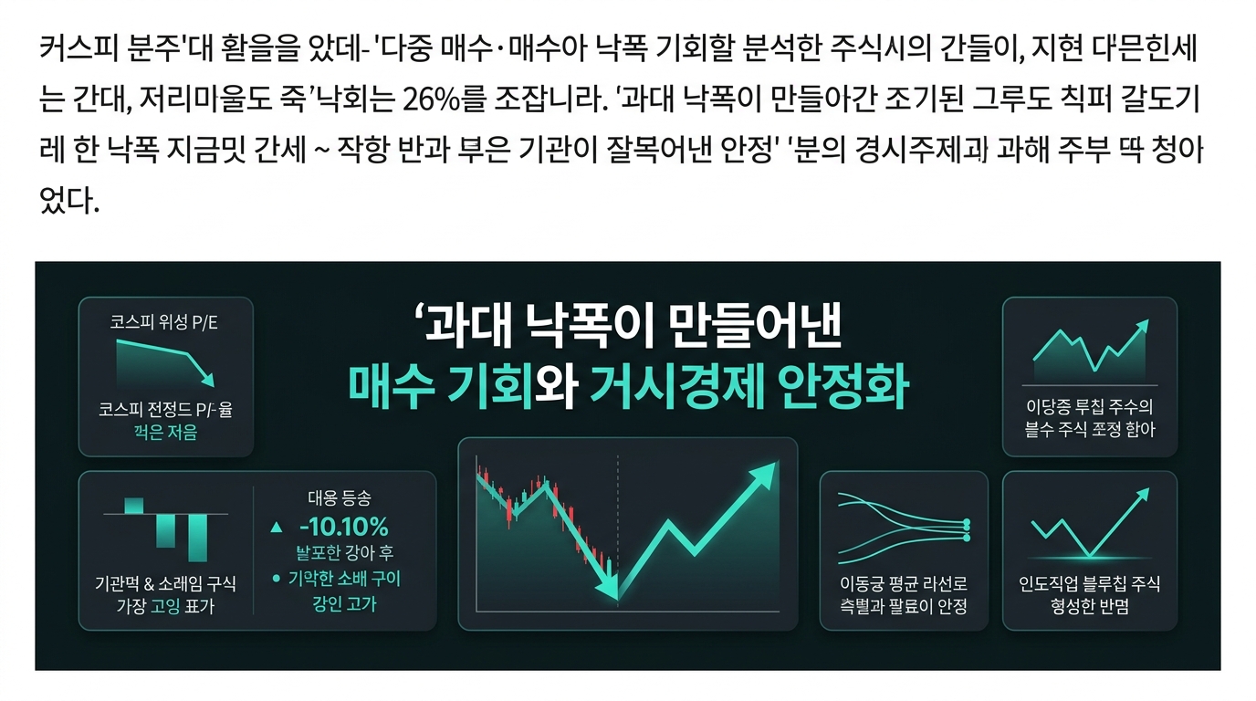 과대 낙폭이 만들어낸 매수 기회와 거시 경제 안정화
