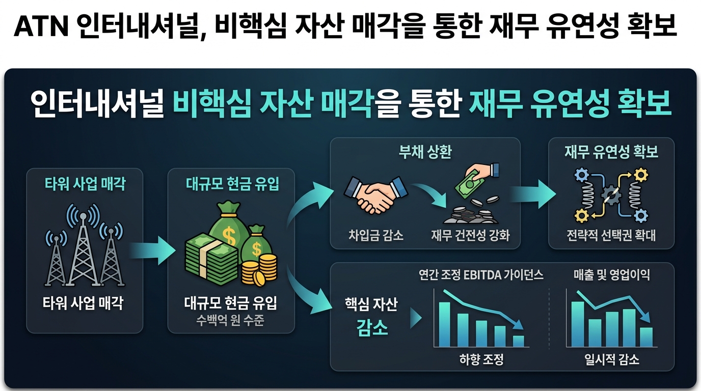 ATN 인터내셔널, 비핵심 자산 매각을 통한 재무 유연성 확보