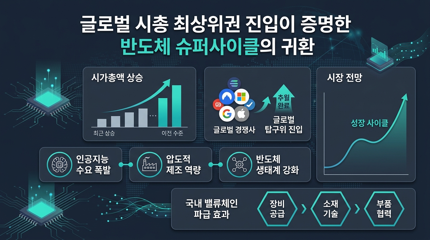 글로벌 시총 최상위권 진입이 증명한 반도체 슈퍼사이클의 귀환