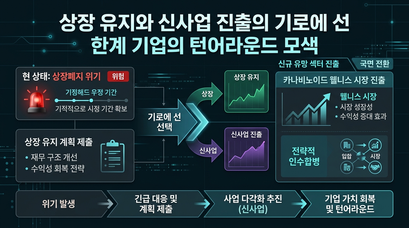 상장 유지와 신사업 진출의 기로에 선 한계 기업의 턴어라운드 모색