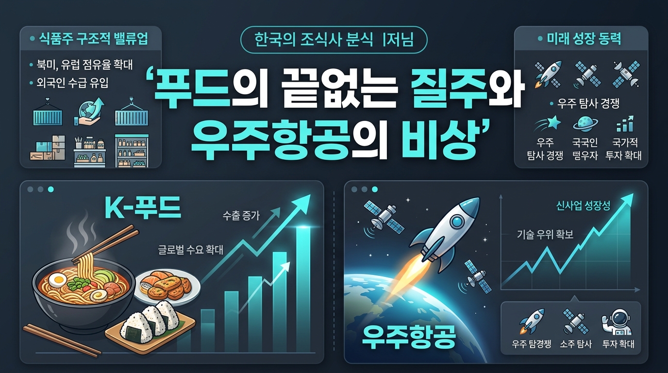 K푸드의 끝없는 질주와 우주항공의 비상
