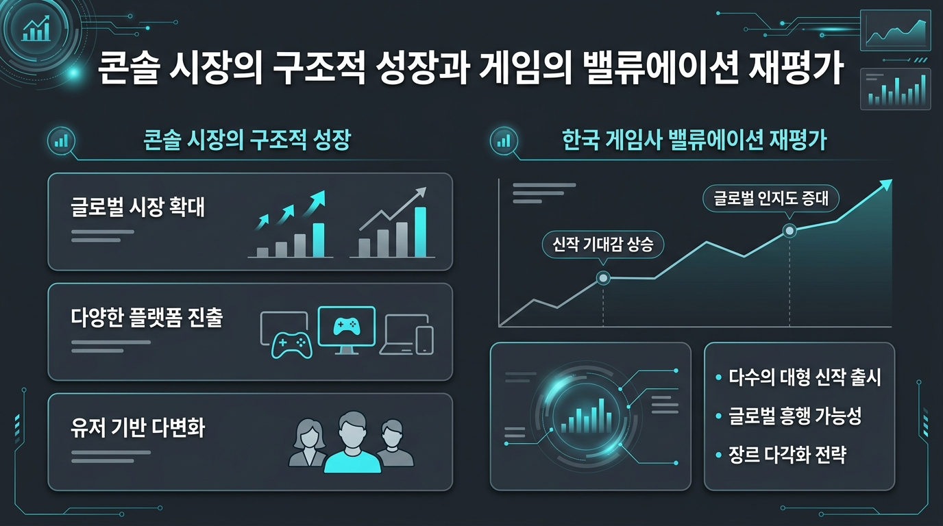 콘솔 시장의 구조적 성장과 K게임의 밸류에이션 재평가