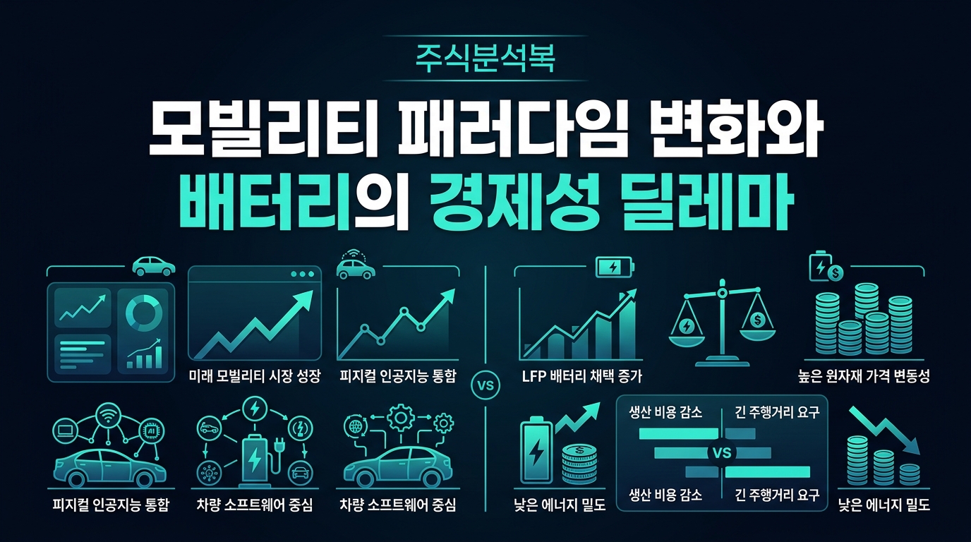 모빌리티 패러다임 변화와 LFP 배터리의 경제성 딜레마