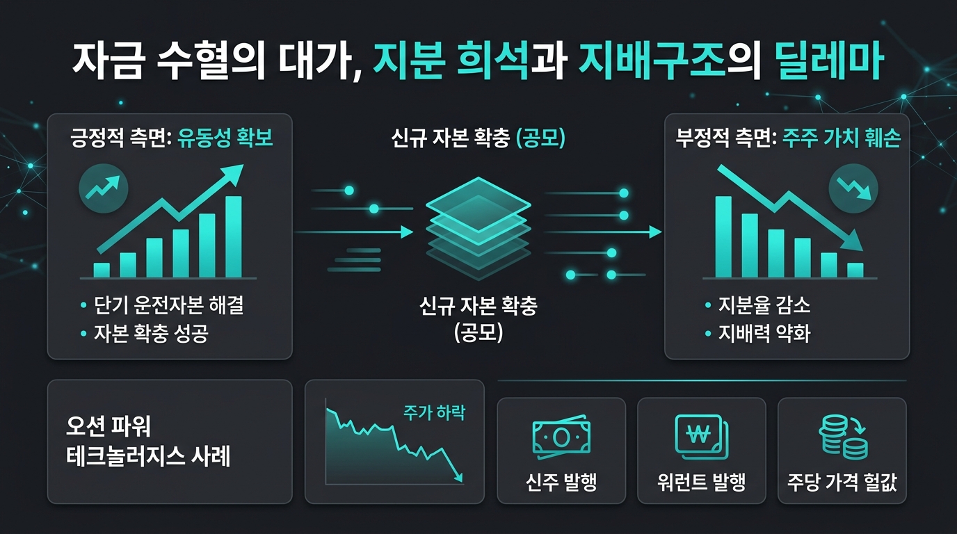자금 수혈의 대가, 지분 희석과 지배구조의 딜레마
