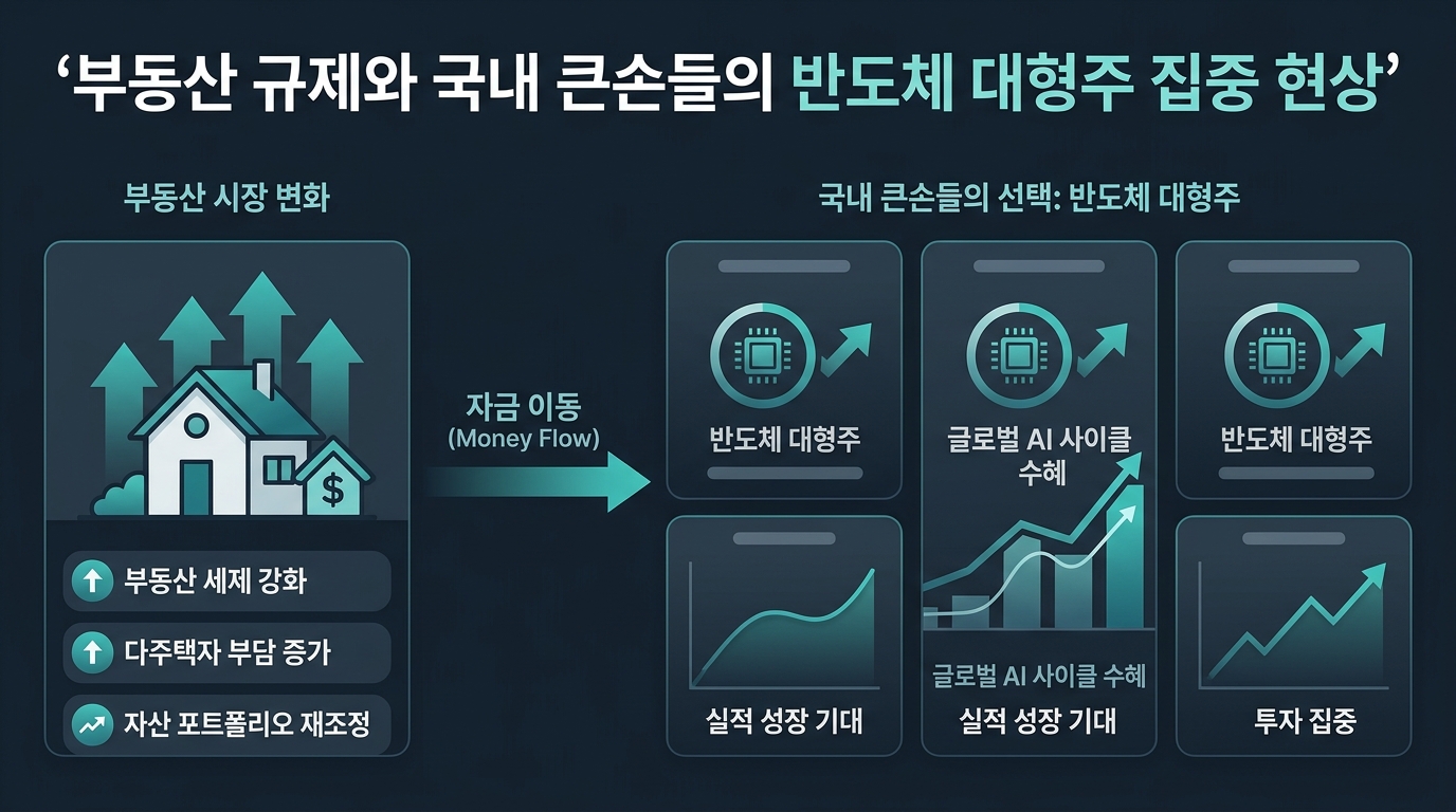 부동산 규제와 국내 큰손들의 반도체 대형주 집중 현상