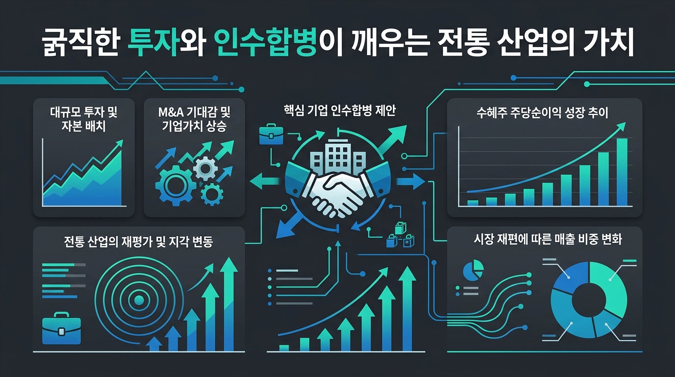 굵직한 투자와 인수합병이 깨우는 전통 산업의 가치