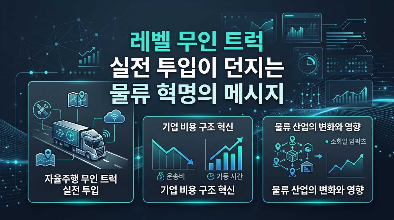 레벨4 무인 트럭 실전 투입이 던지는 물류 혁명의 메시지