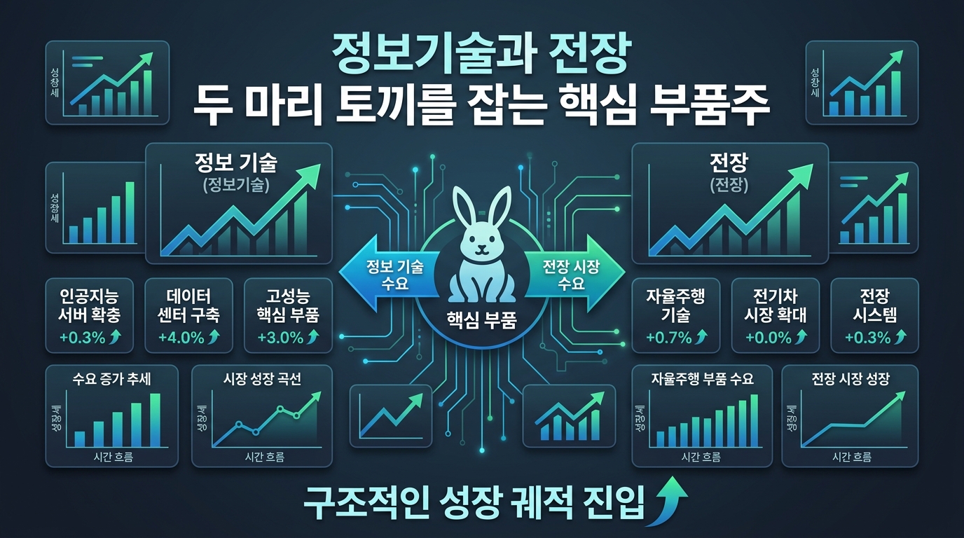 정보기술과 전장, 두 마리 토끼를 잡는 핵심 부품주