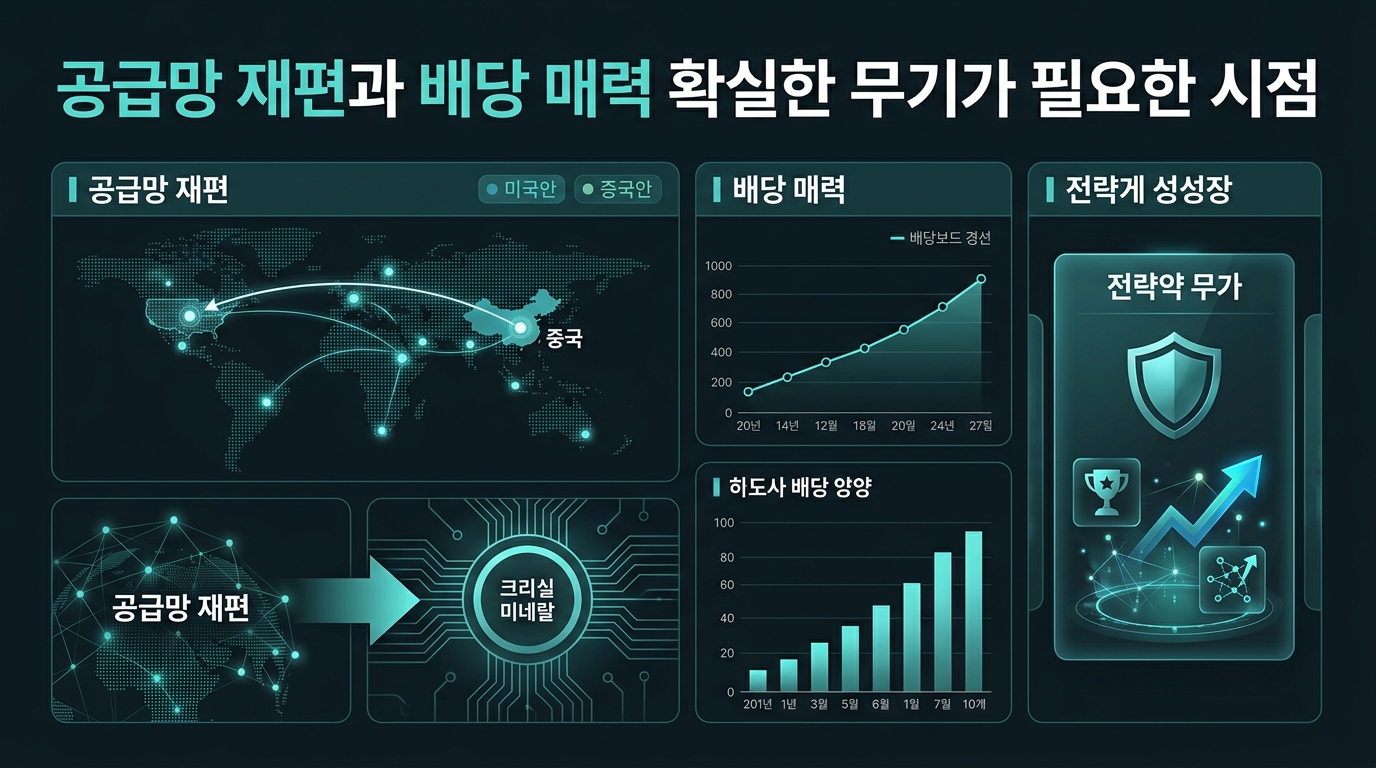 공급망 재편과 배당 매력, 확실한 무기가 필요한 시점