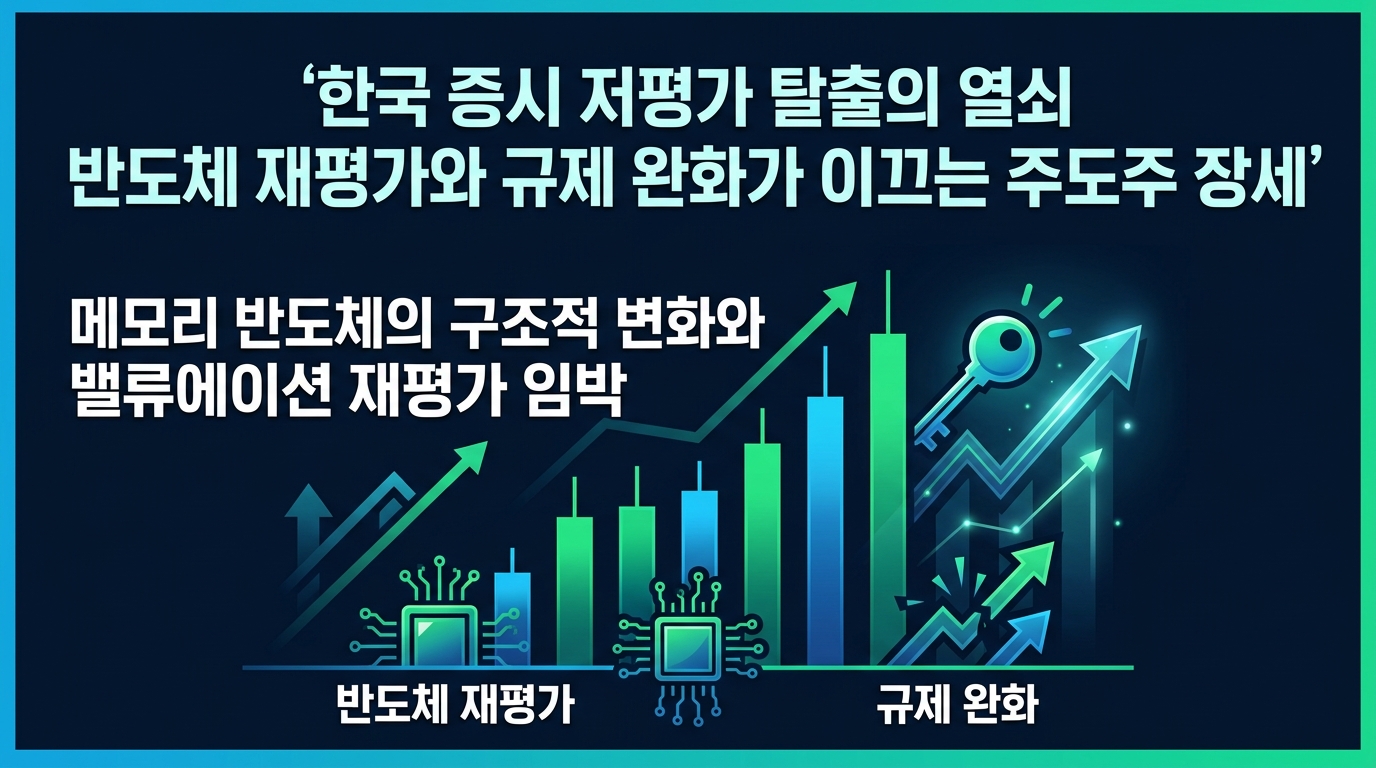 한국 증시 저평가 탈출의 열쇠 반도체 재평가와 AI 규제 완화가 이끄는 주도주 장세