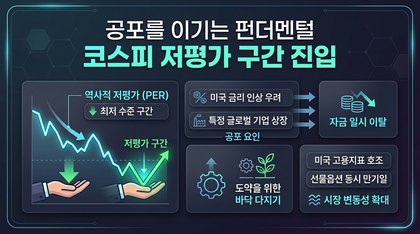 공포를 이기는 펀더멘털 코스피 저평가 구간 진입