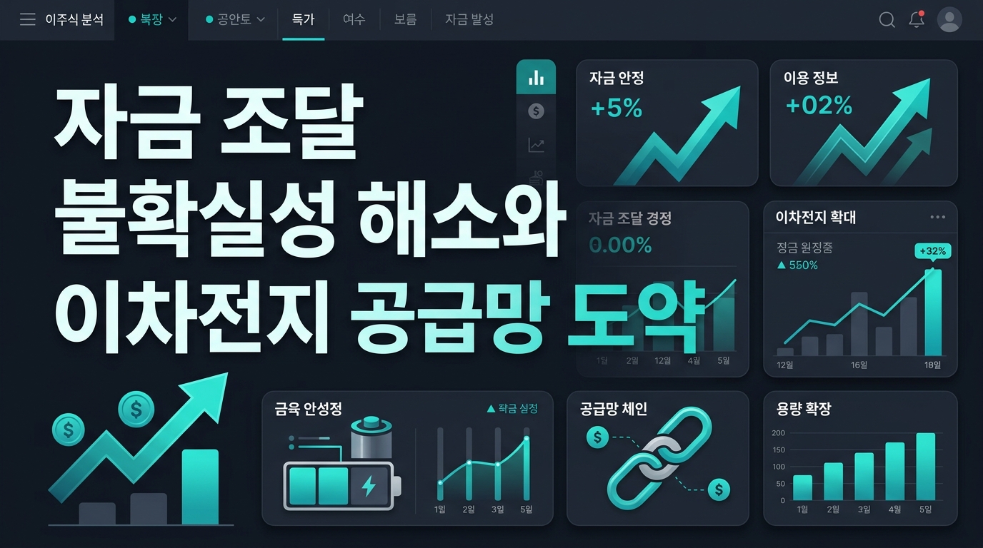 자금 조달 불확실성 해소와 이차전지 공급망 도약