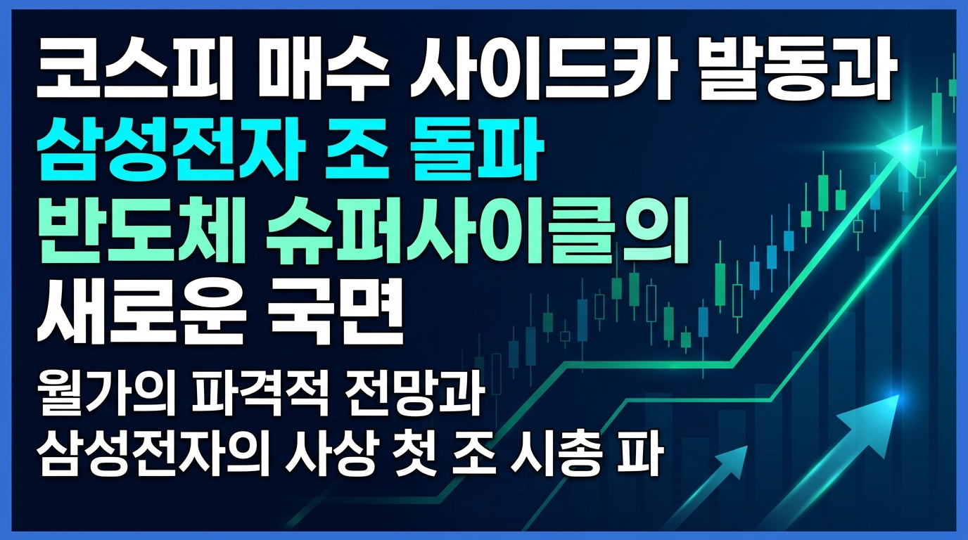 코스피 매수 사이드카 발동과 삼성전자 2000조 돌파, 반도체 슈퍼사이클의 새로운 국면