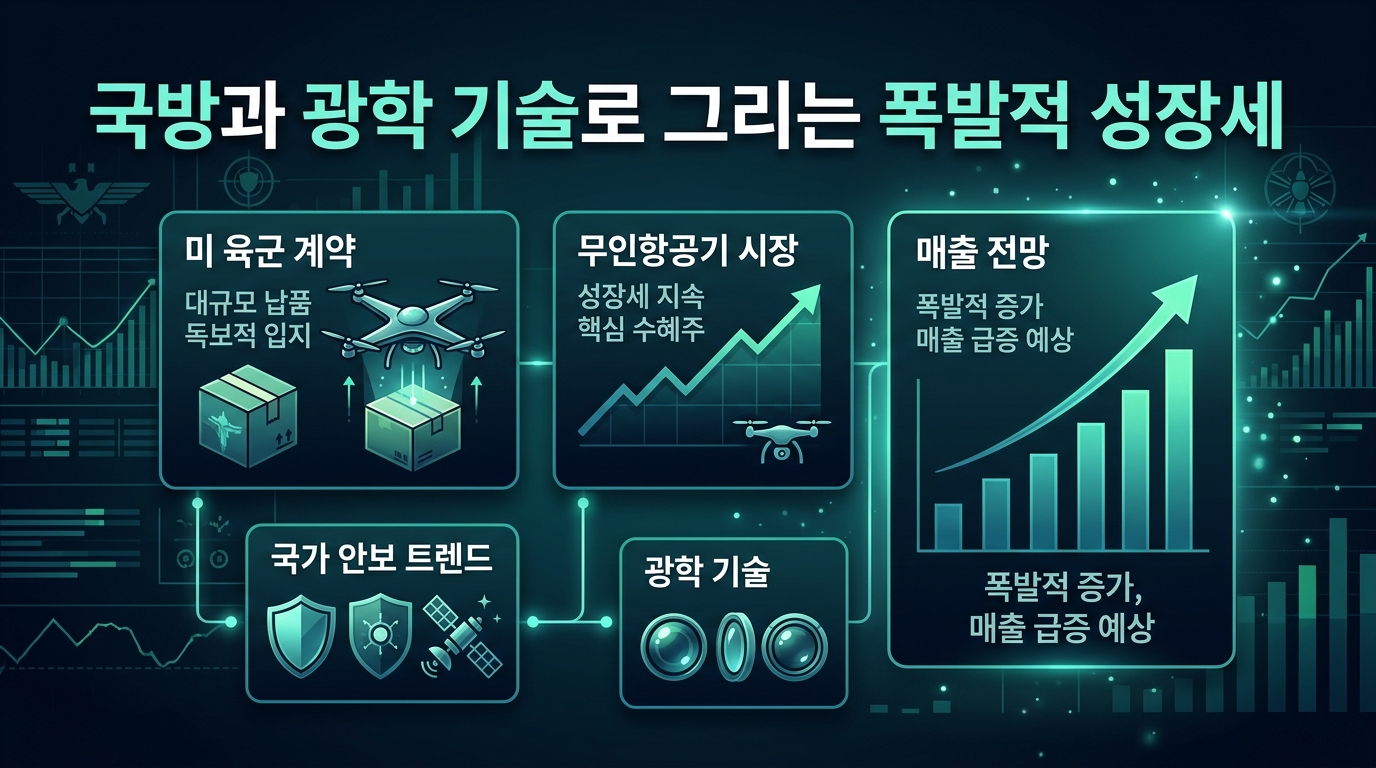 국방과 광학 기술로 그리는 폭발적 성장세