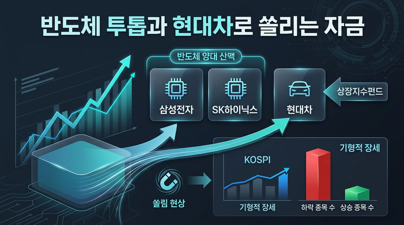 반도체 투톱과 현대차로 쏠리는 자금