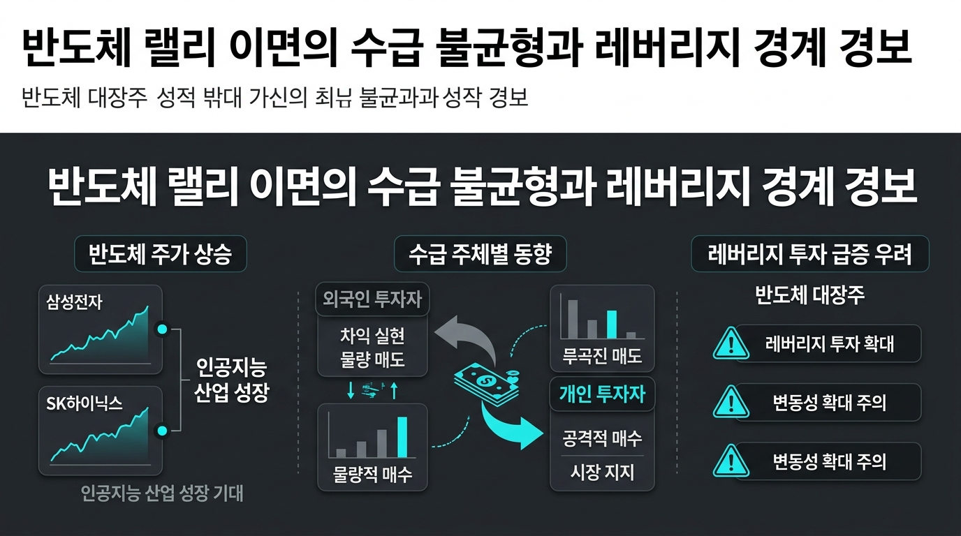 반도체 랠리 이면의 수급 불균형과 레버리지 경계 경보