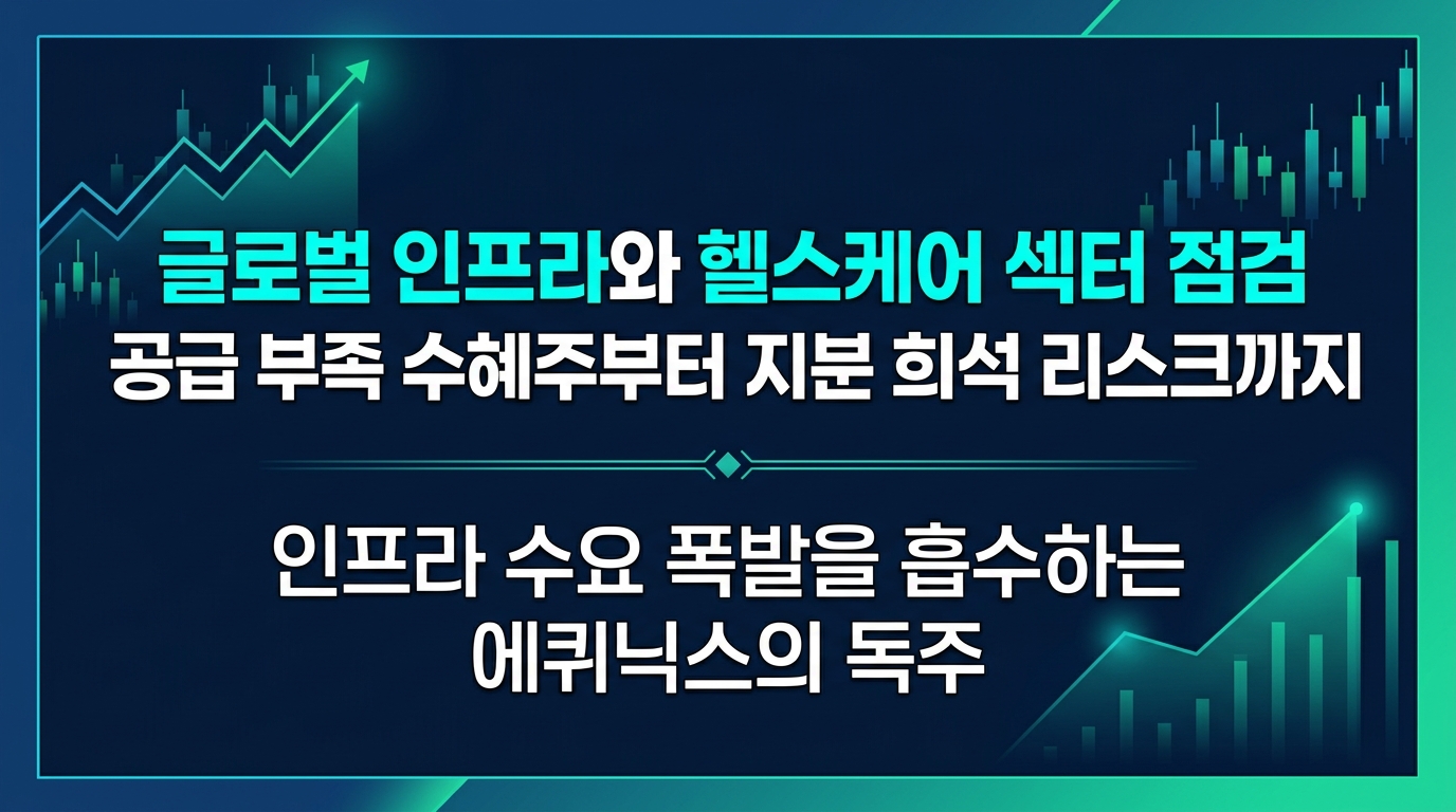 글로벌 AI 인프라와 헬스케어 섹터 점검: 공급 부족 수혜주부터 지분 희석 리스크까지