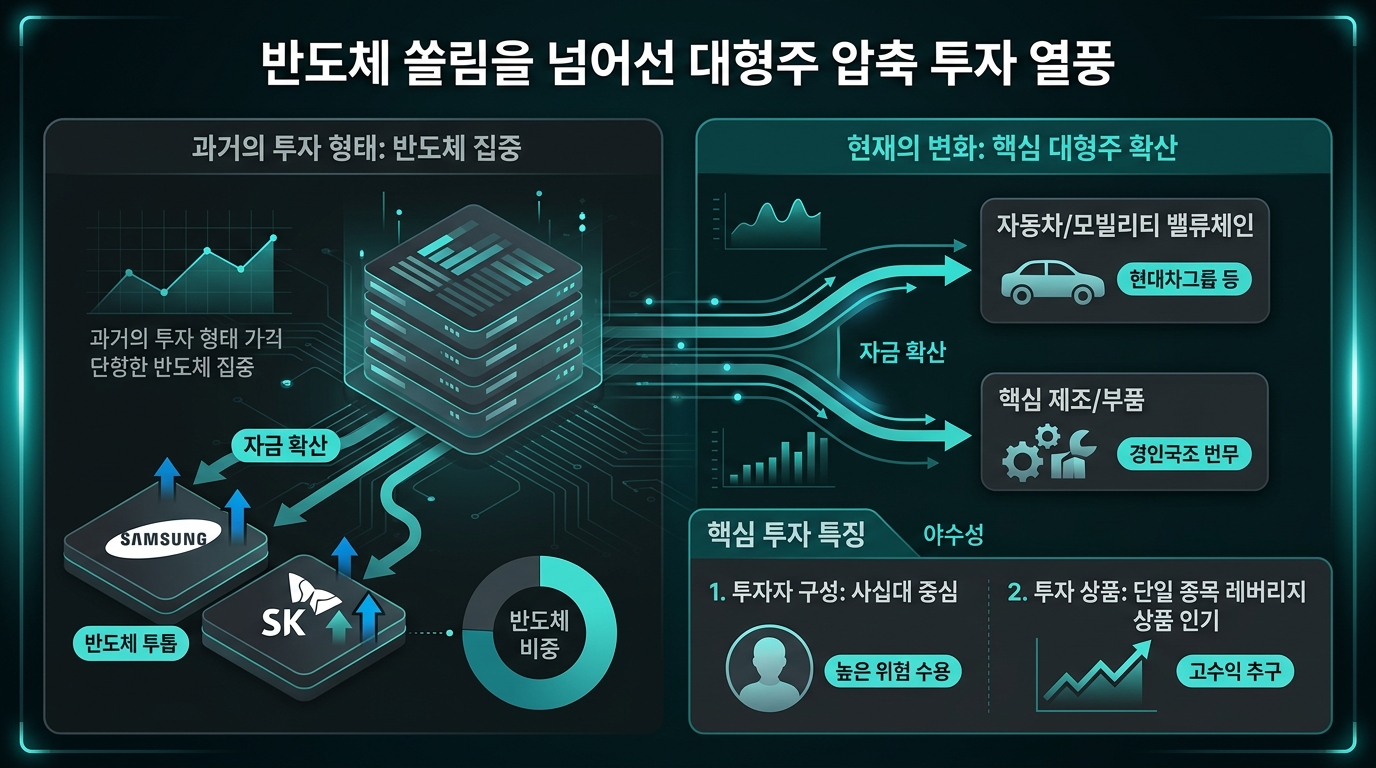 반도체 쏠림을 넘어선 대형주 압축 투자 열풍