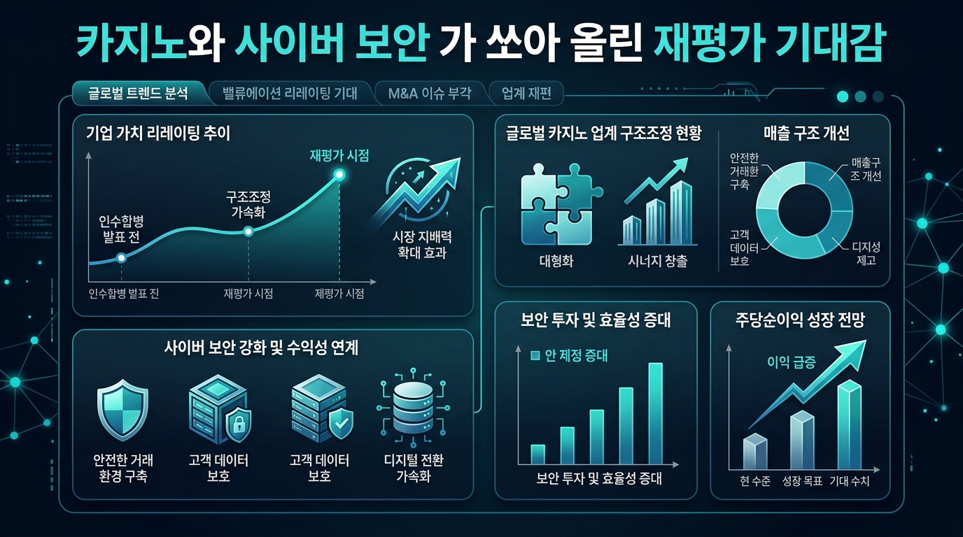 카지노와 사이버 보안, M&A가 쏘아 올린 재평가 기대감