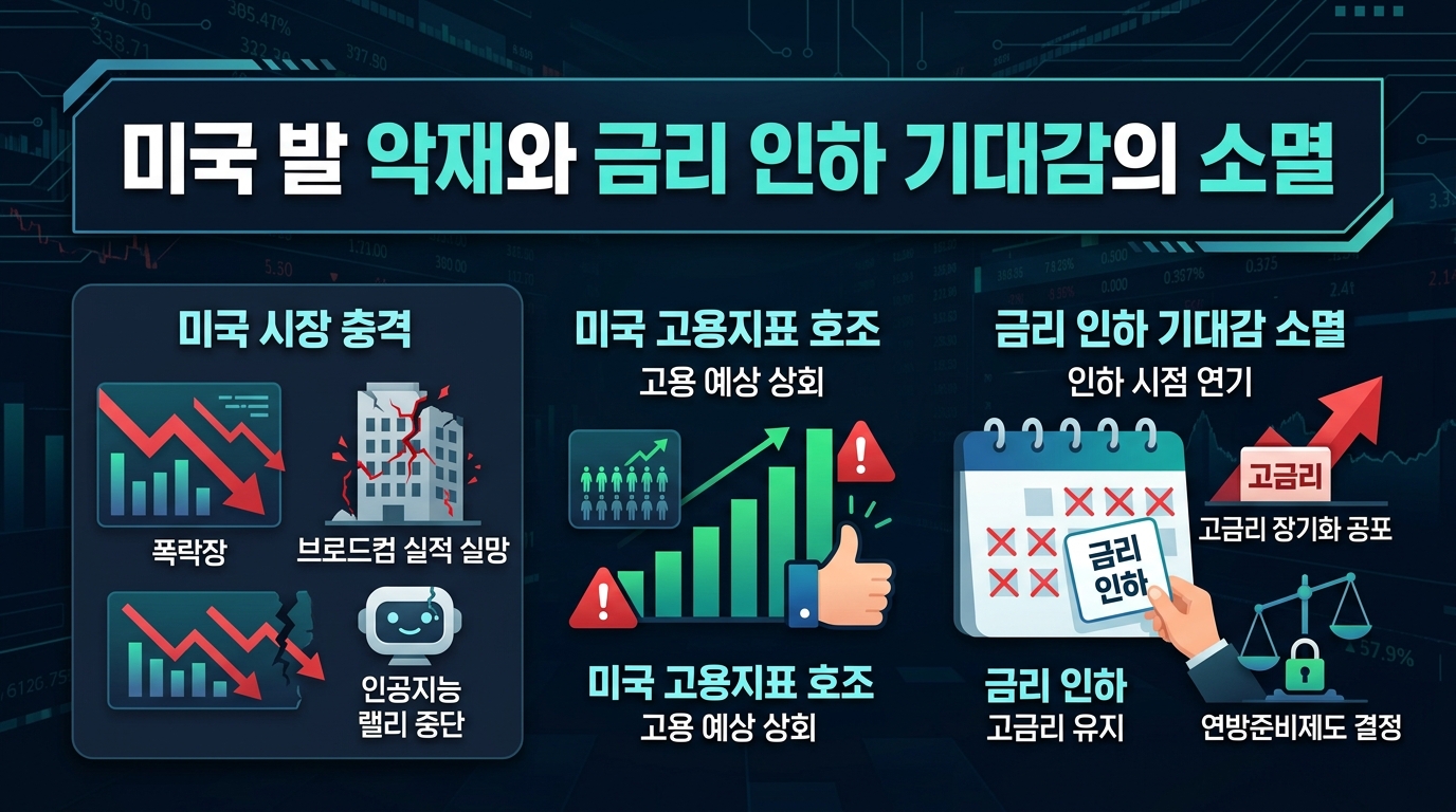 미국 발 악재와 금리 인하 기대감의 소멸