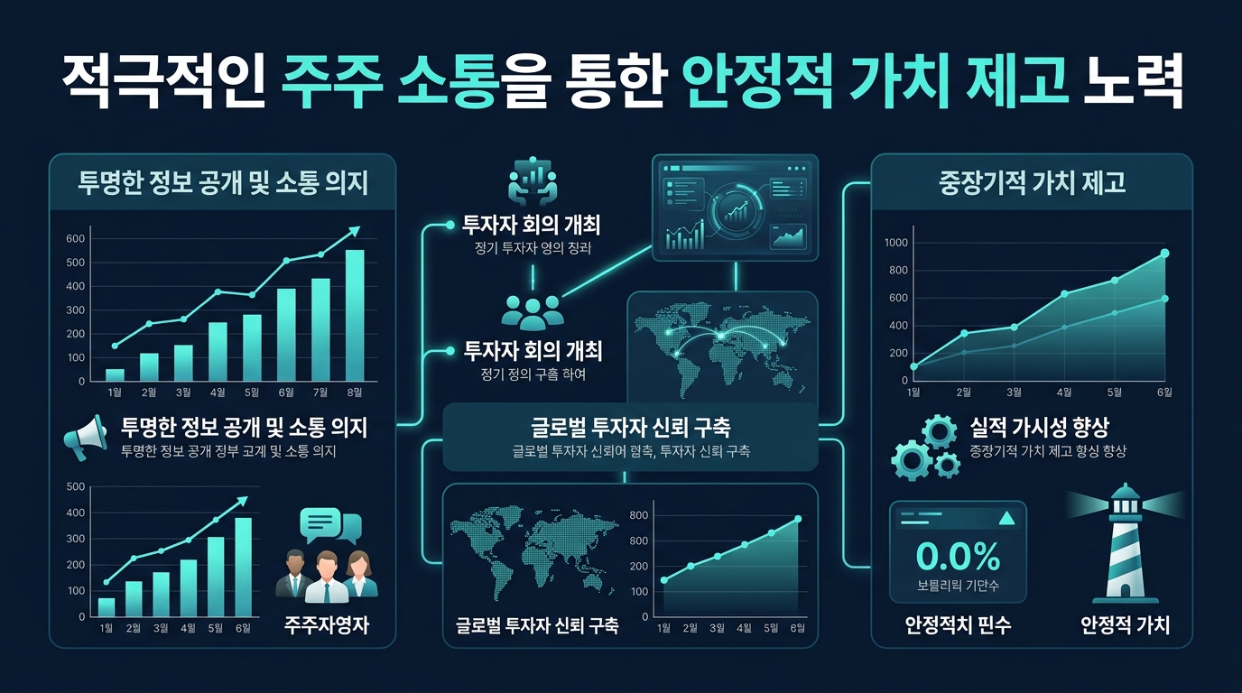 적극적인 주주 소통을 통한 안정적 가치 제고 노력