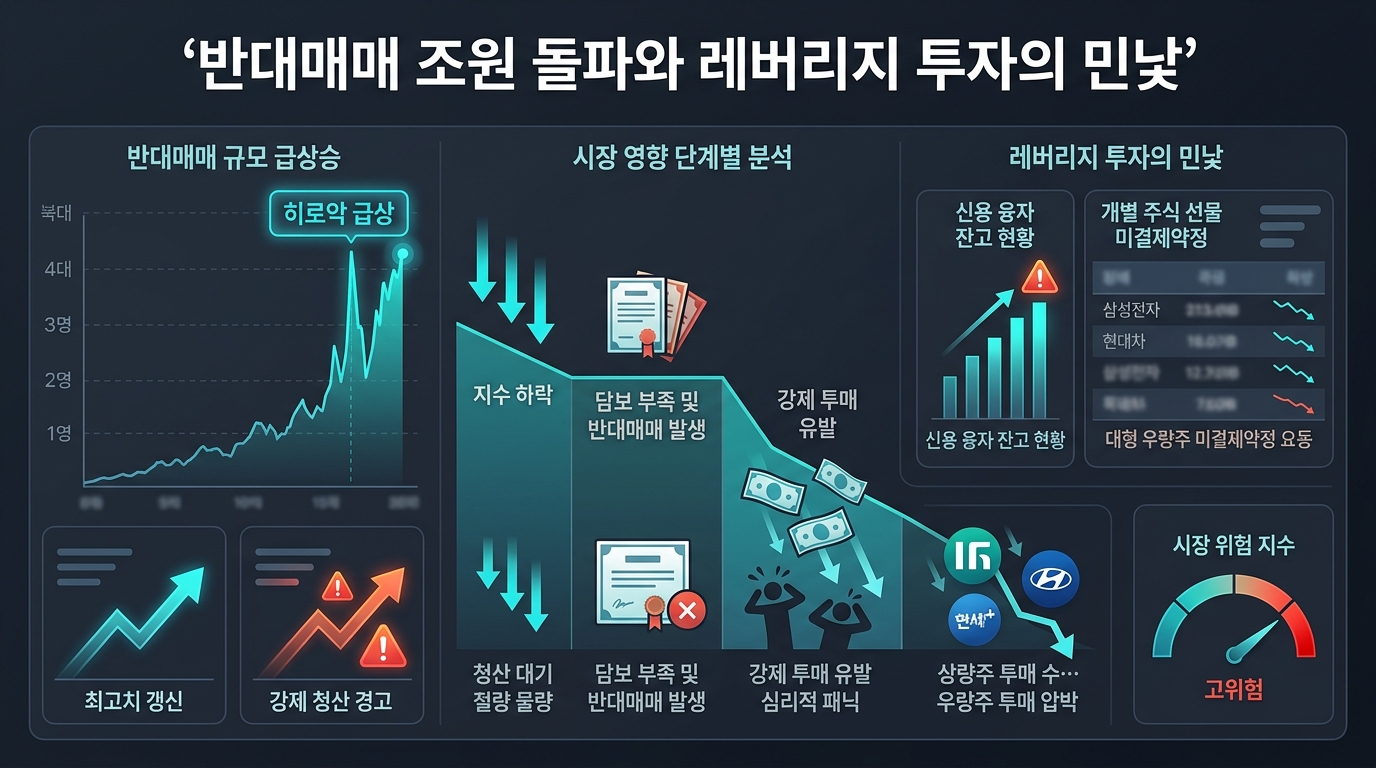 반대매매 1조원 돌파와 레버리지 투자의 민낯