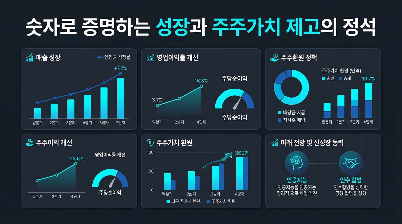 숫자로 증명하는 성장과 주주가치 제고의 정석