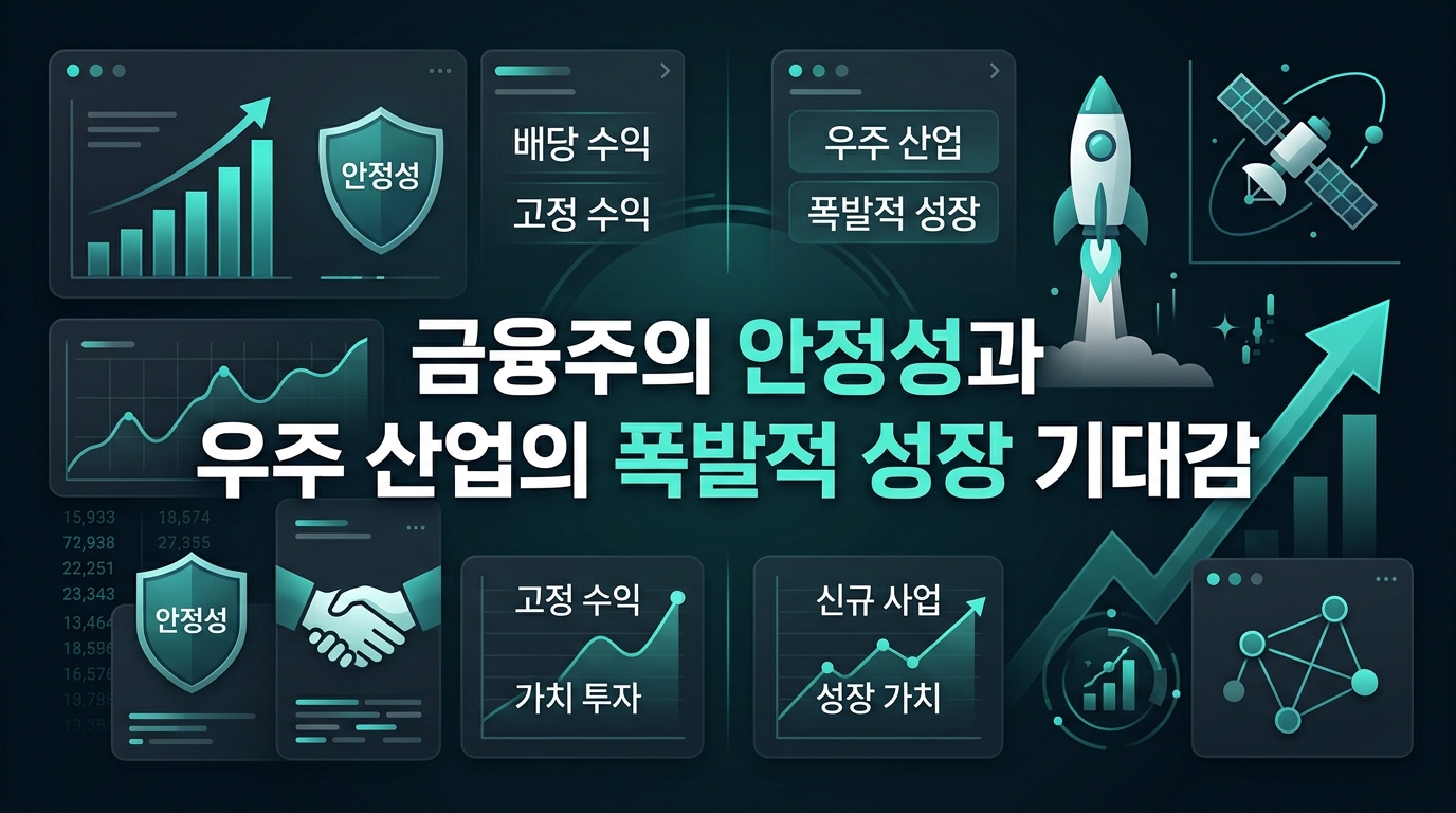 금융주의 안정성과 우주 산업의 폭발적 성장 기대감