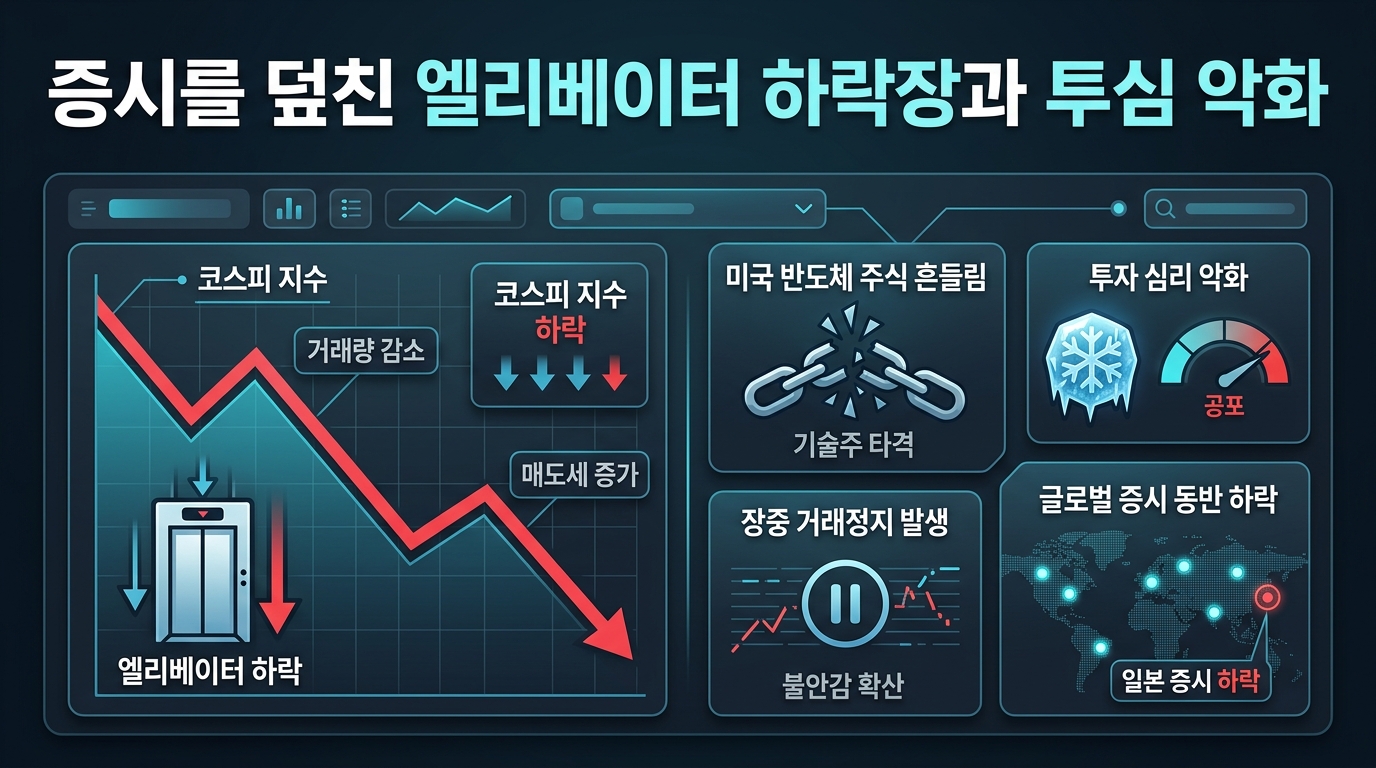 증시를 덮친 엘리베이터 하락장과 투심 악화