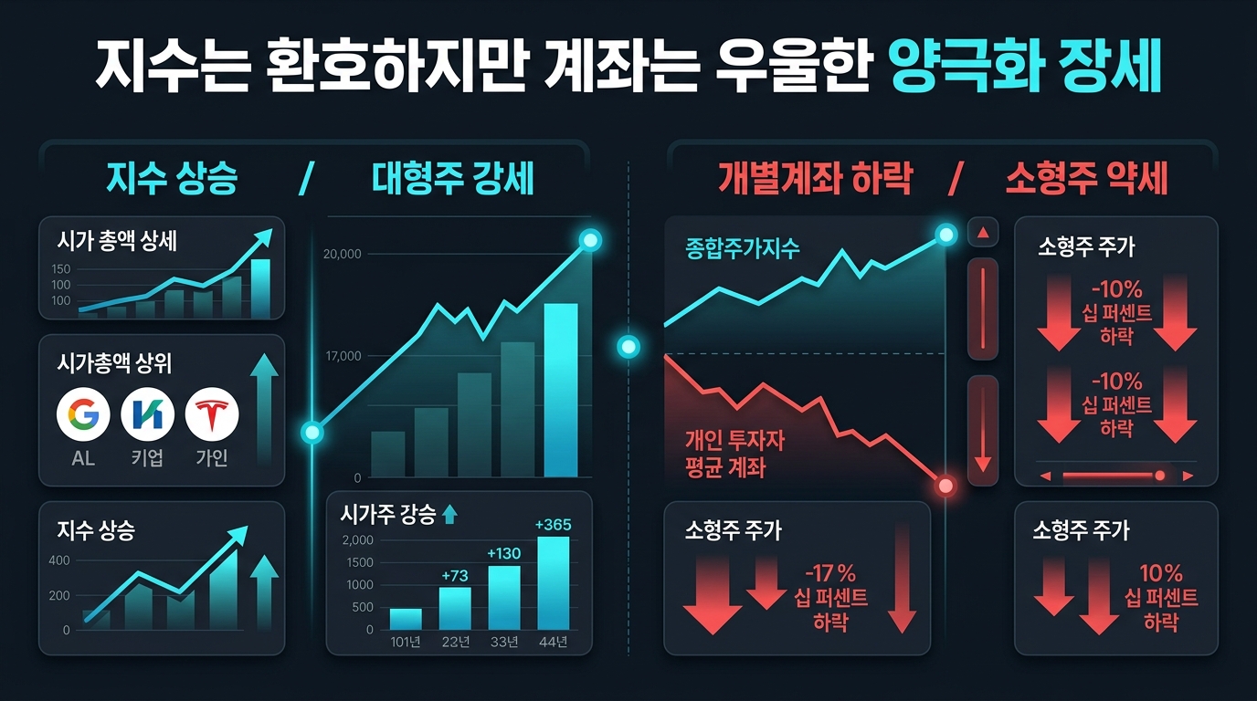 지수는 환호하지만 계좌는 우울한 양극화 장세