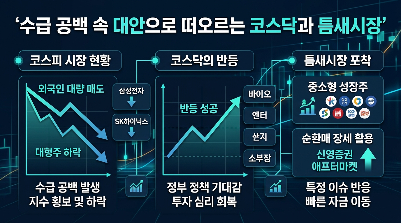 수급 공백 속 대안으로 떠오르는 코스닥과 틈새시장