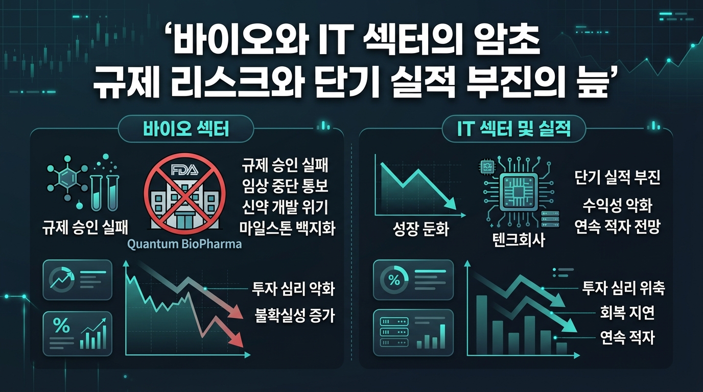 바이오와 IT 섹터의 암초, 규제 리스크와 단기 실적 부진의 늪