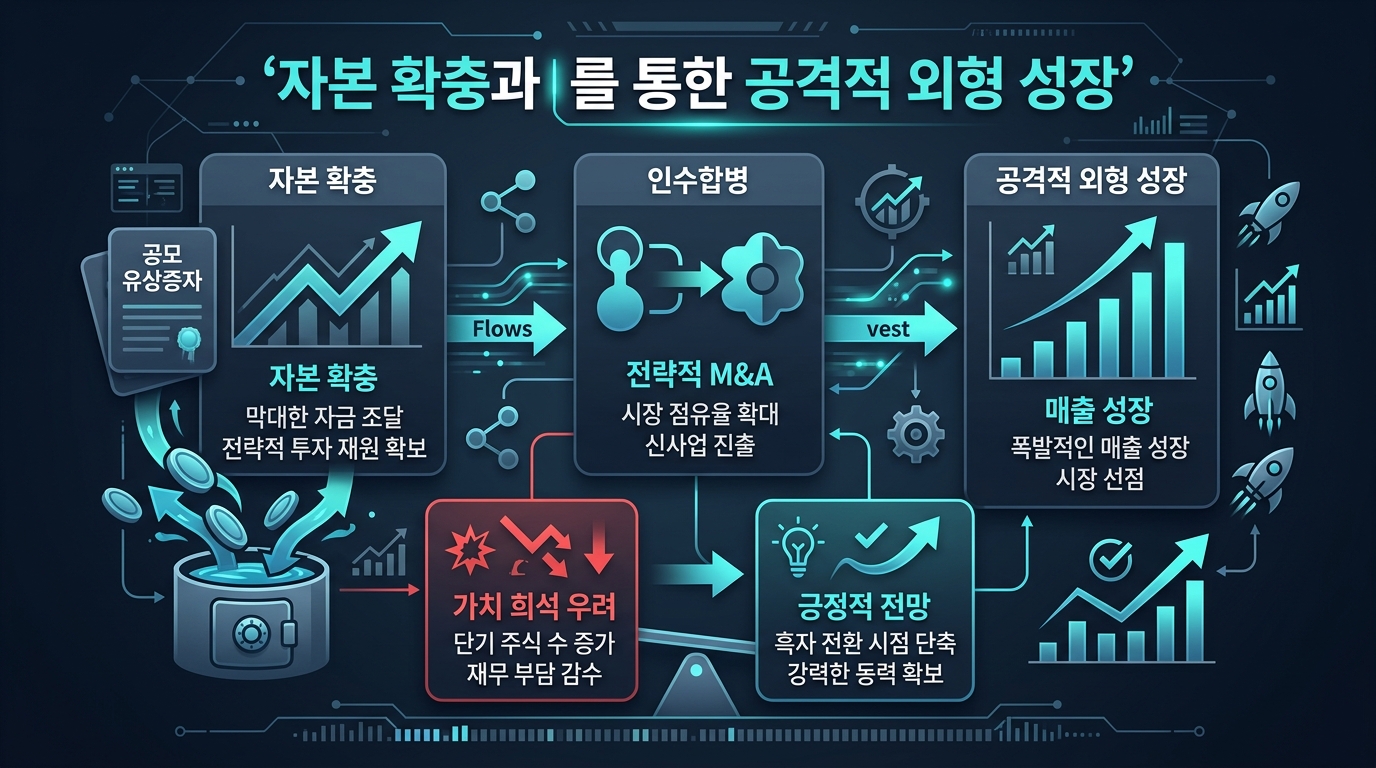 자본 확충과 M&A를 통한 공격적 외형 성장