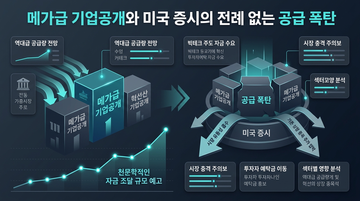 메가급 기업공개와 미국 증시의 전례 없는 공급 폭탄