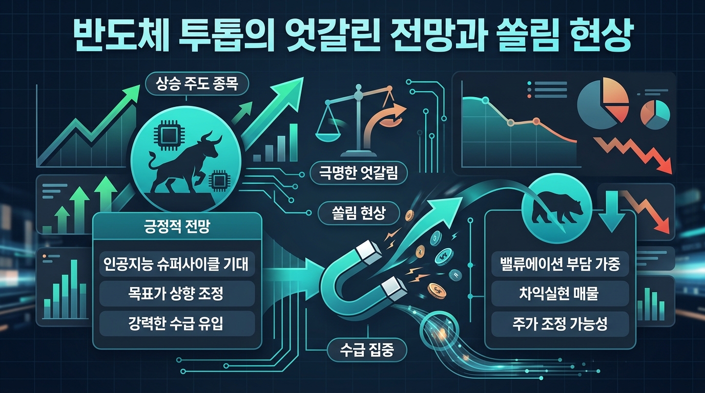 반도체 투톱의 엇갈린 전망과 쏠림 현상