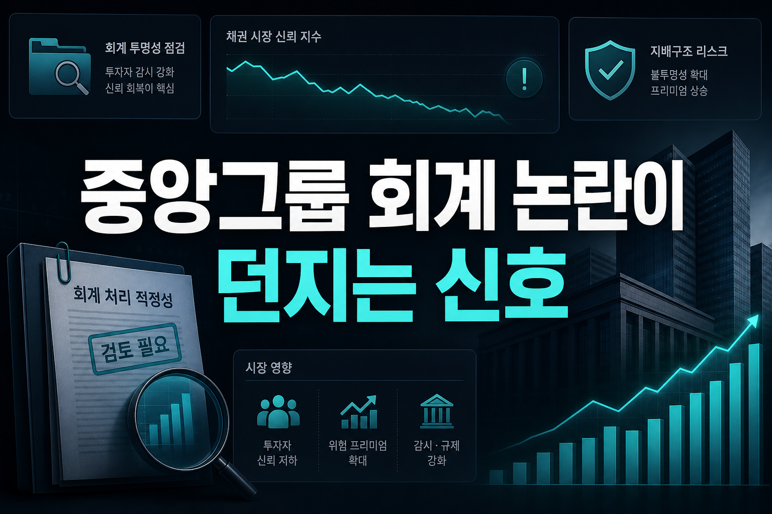 중앙그룹 회계 논란이 던지는 신호