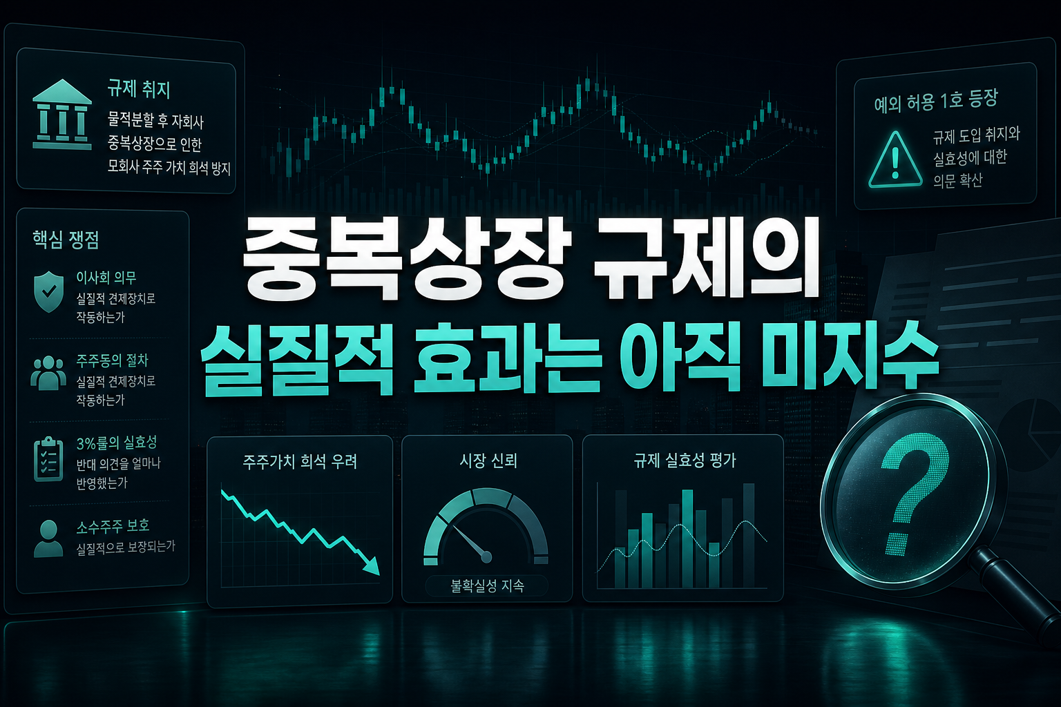 중복상장 규제의 실질적 효과는 아직 미지수
