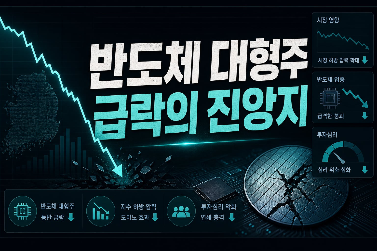 반도체 대형주, 급락의 진앙지