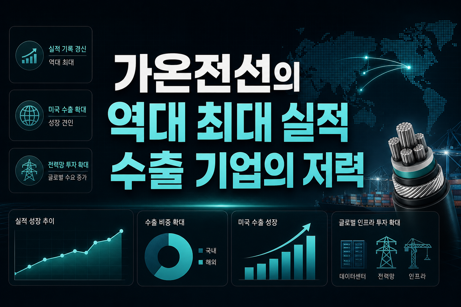 가온전선의 역대 최대 실적, 수출 기업의 저력