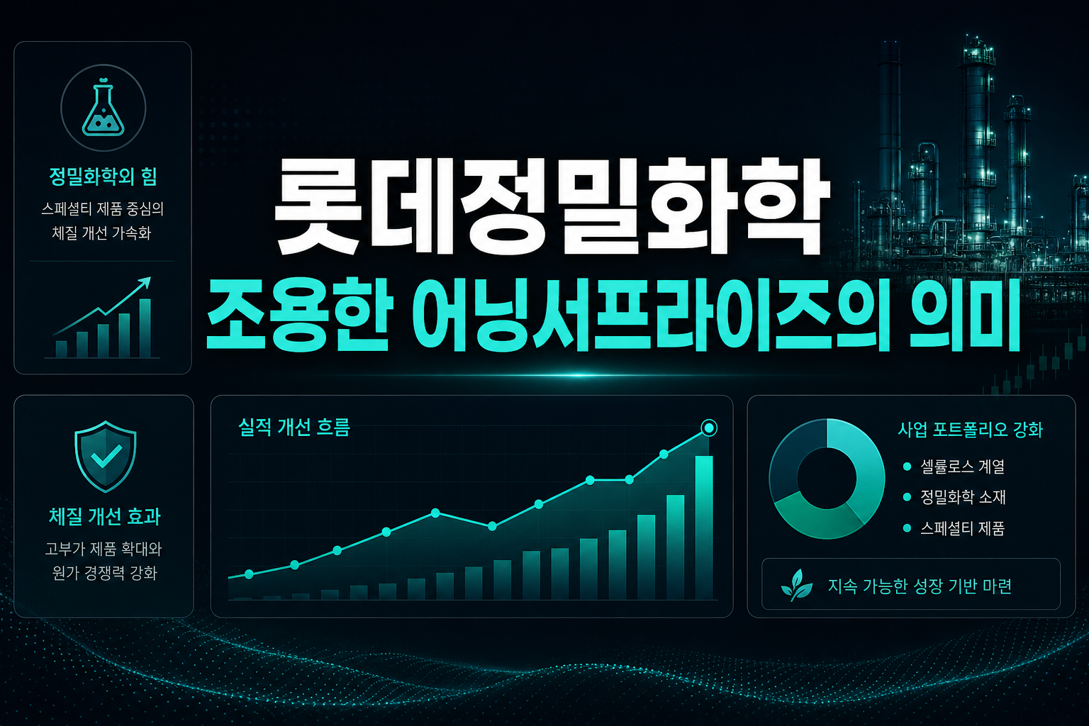 롯데정밀화학, 조용한 어닝서프라이즈의 의미