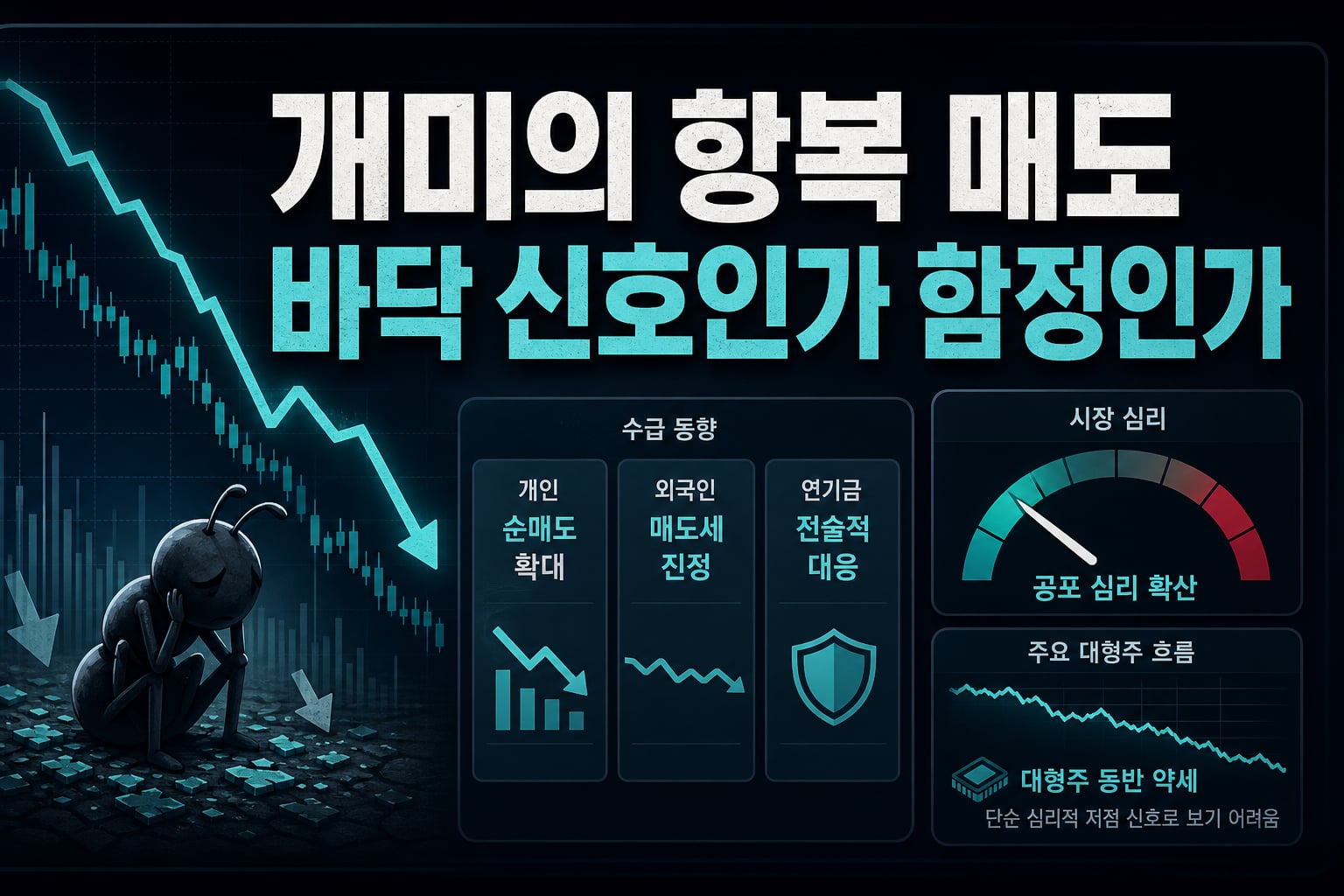 개미의 항복 매도, 바닥 신호인가 함정인가