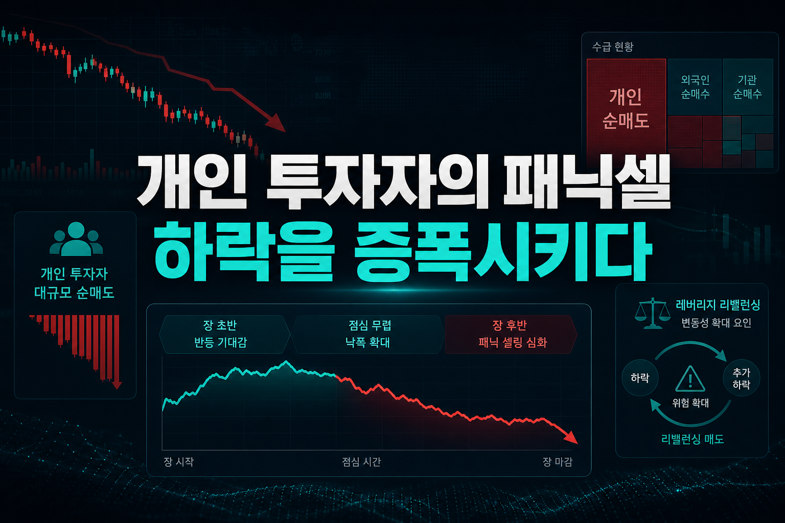 개인 투자자의 패닉셀, 하락을 증폭시키다