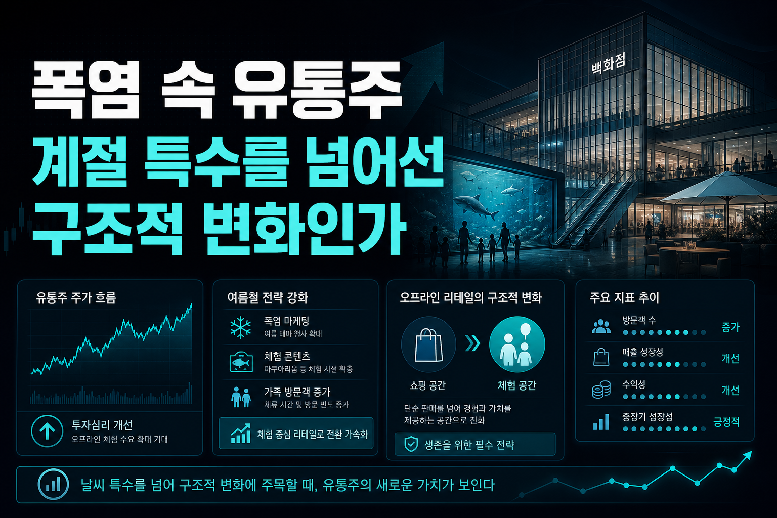 폭염 속 유통주, 계절 특수를 넘어선 구조적 변화인가