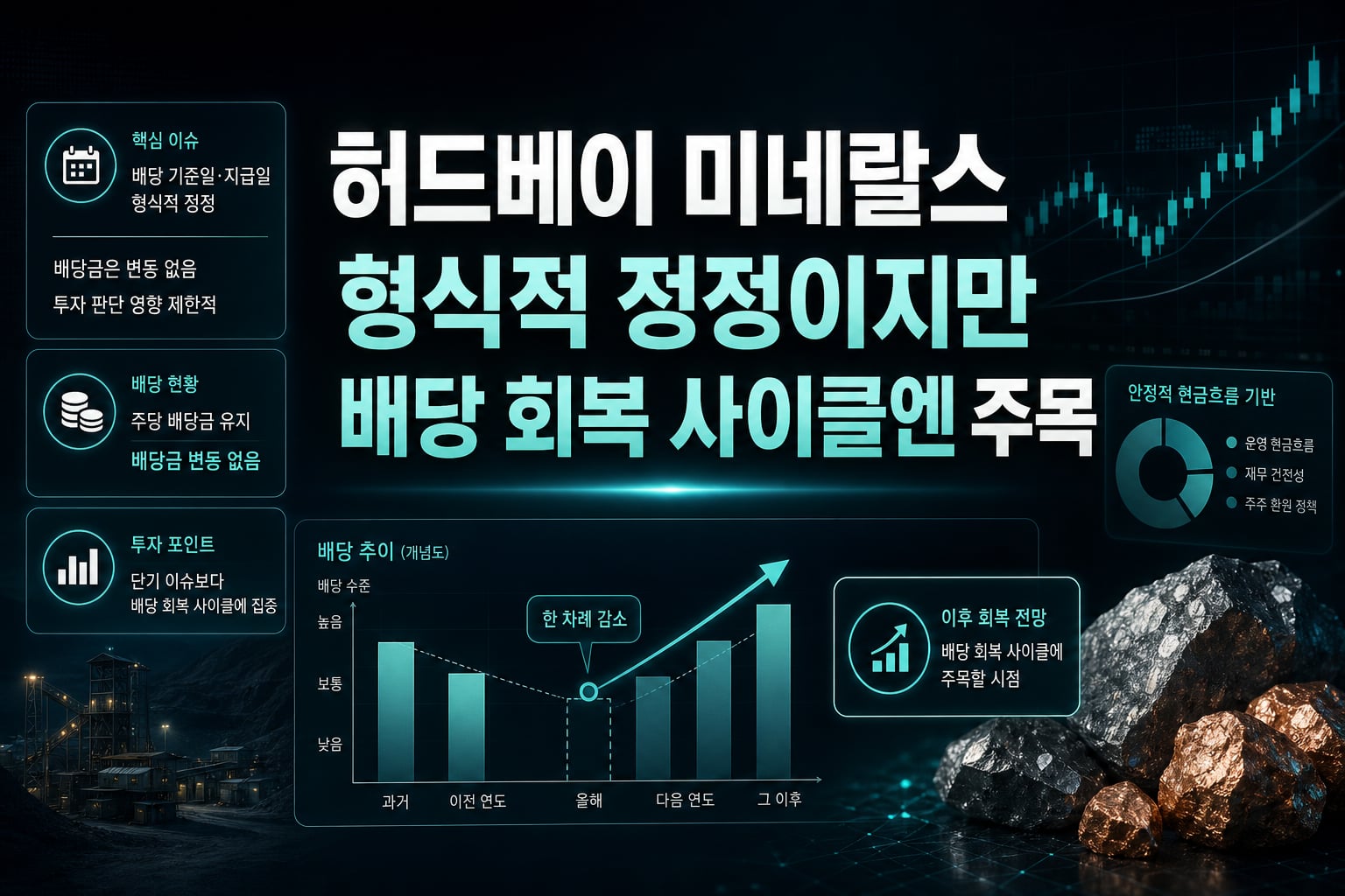 허드베이 미네랄스, 형식적 정정이지만 배당 회복 사이클엔 주목