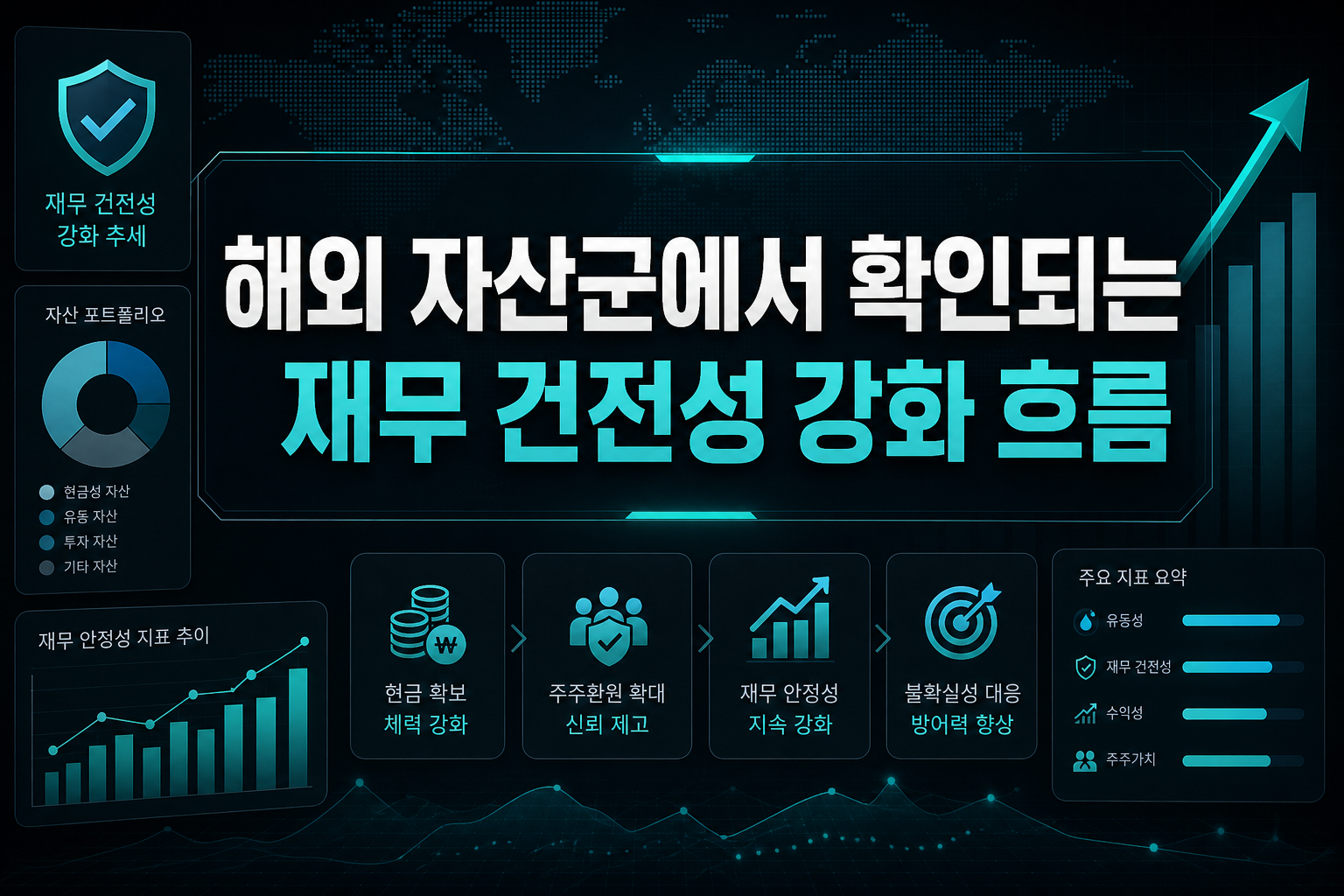 해외 자산군에서 확인되는 재무 건전성 강화 흐름