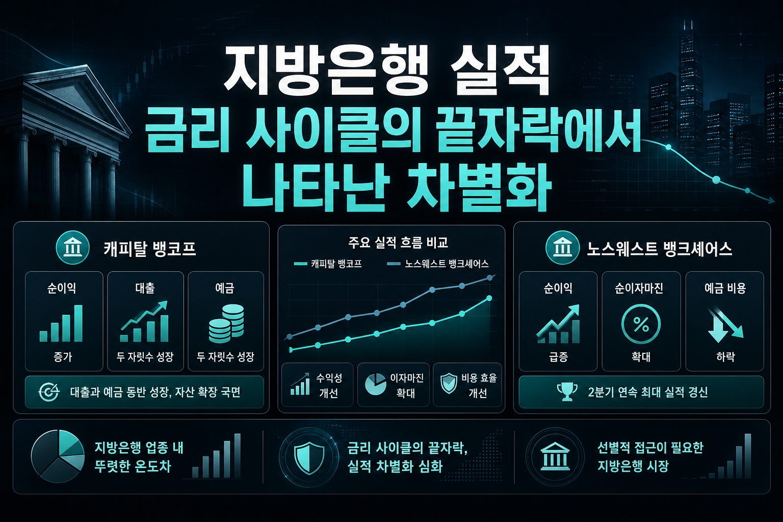 지방은행 실적, 금리 사이클의 끝자락에서 나타난 차별화
