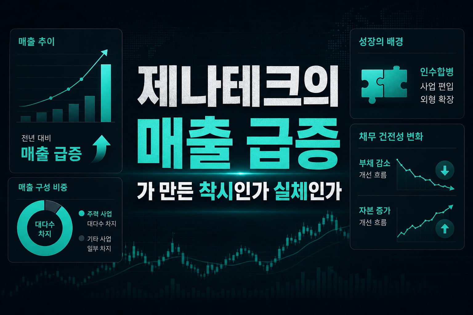 제나테크의 640% 매출 급증, M&A가 만든 착시인가 실체인가