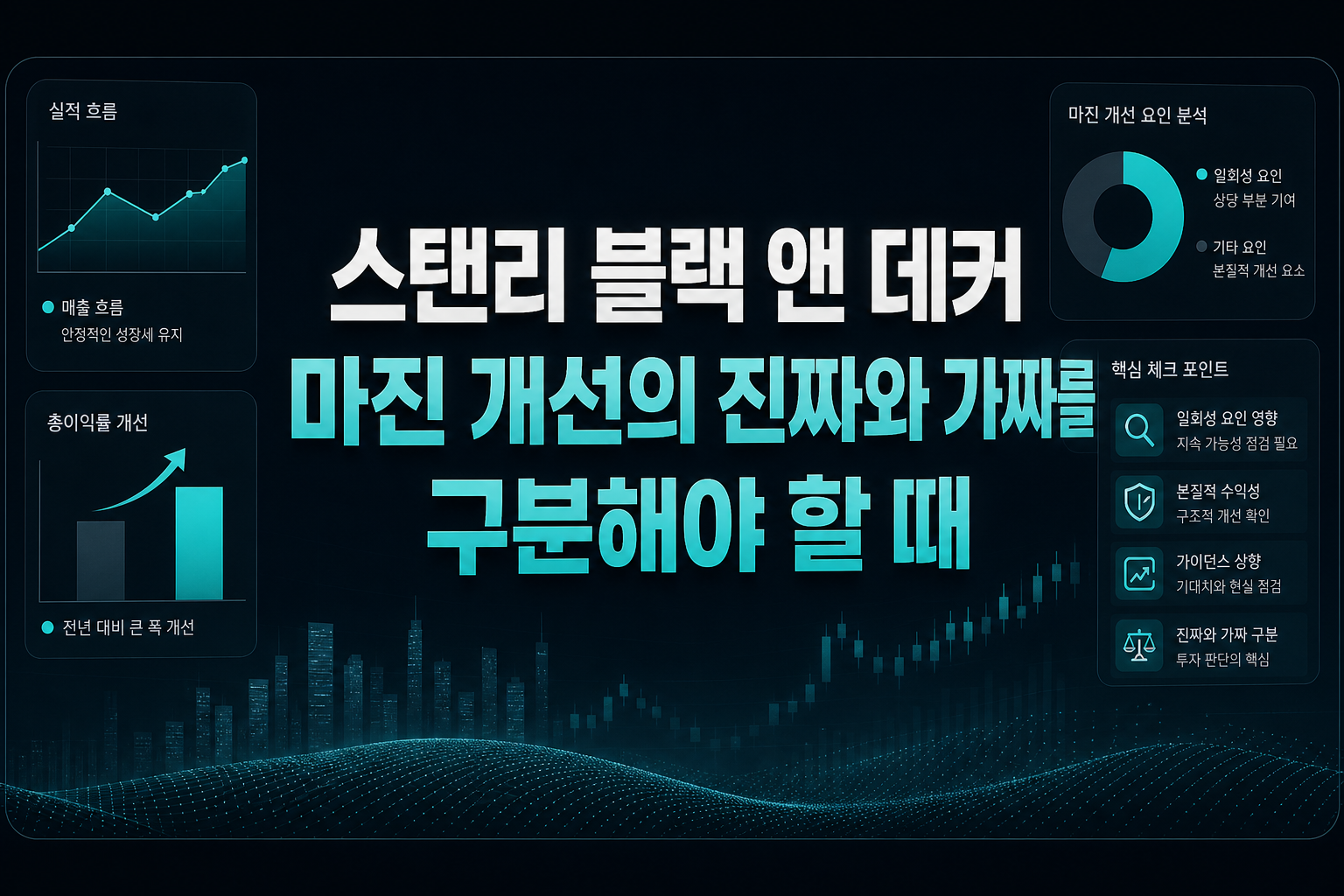 스탠리 블랙 앤 데커, 마진 개선의 진짜와 가짜를 구분해야 할 때