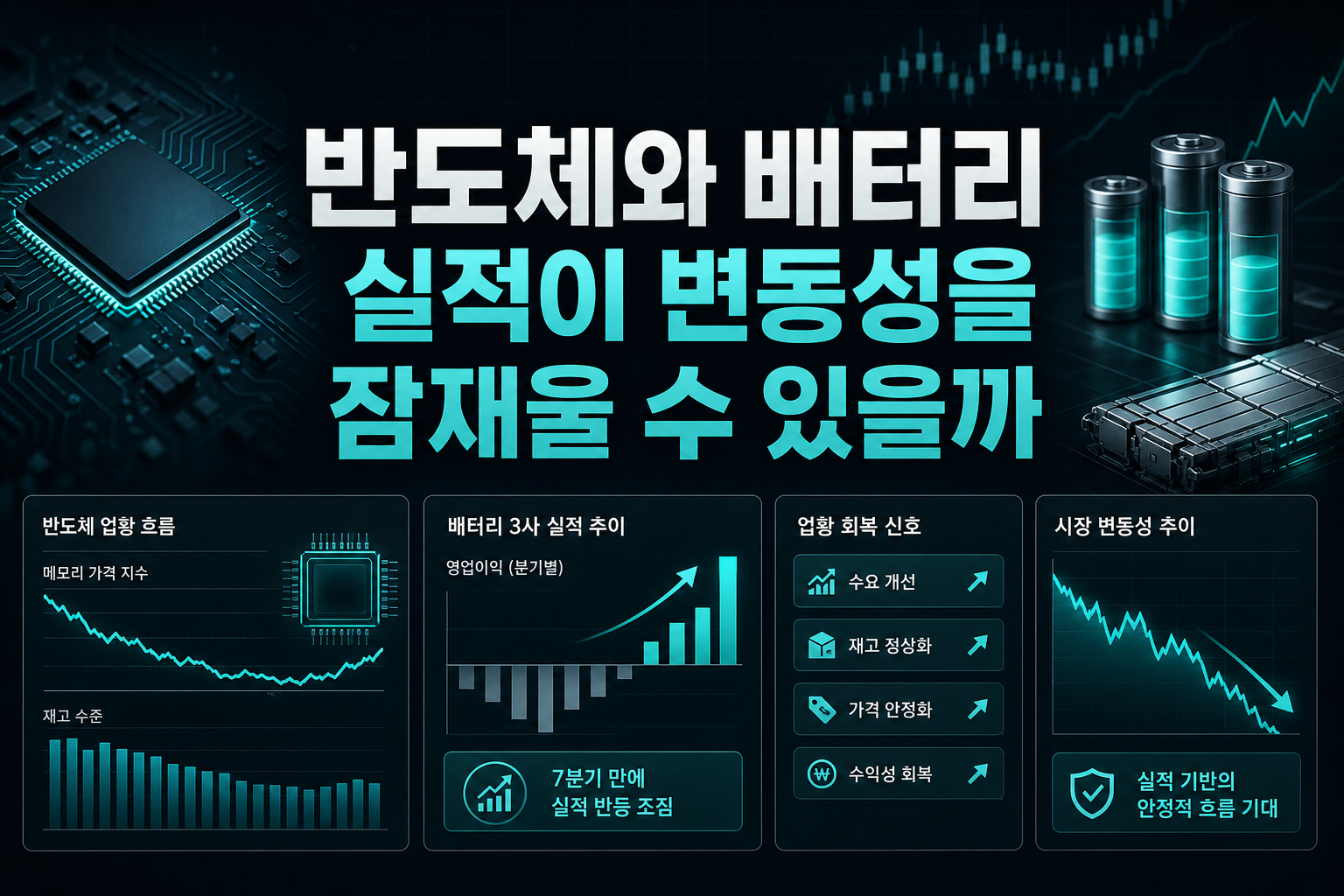 반도체와 배터리, 실적이 변동성을 잠재울 수 있을까
